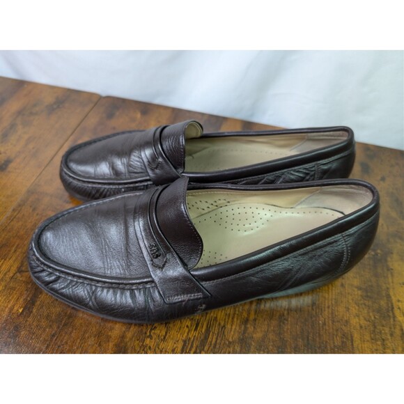 SAS Ace Men\'s 11M Black Handsewn Leather Tripad Loafers